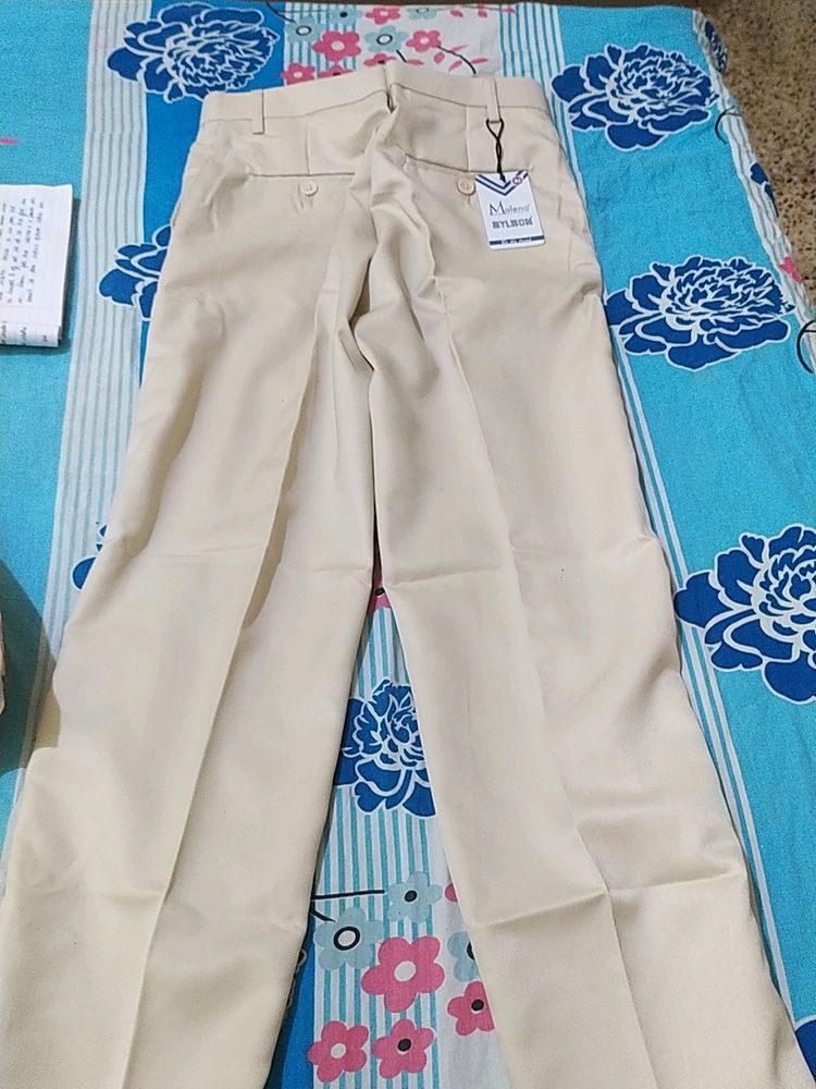 Mens Formal Cream Pants