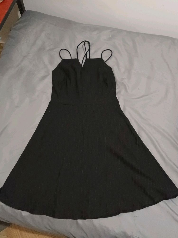 Women Fit And Flare Black Dress