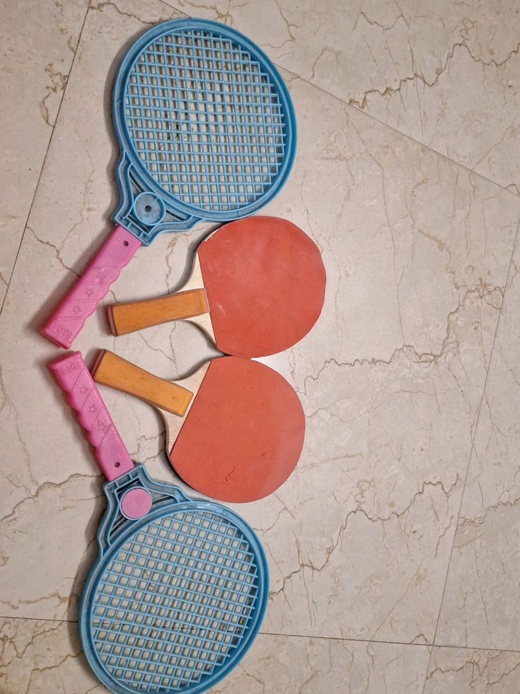 Table Tennis Bats No Balls