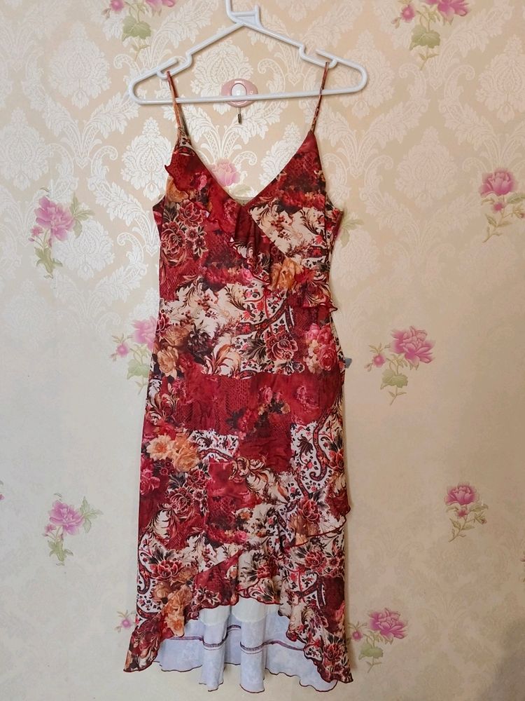 Floral High Low Dress