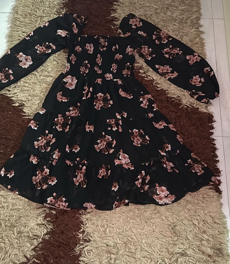 Black Floral Dress