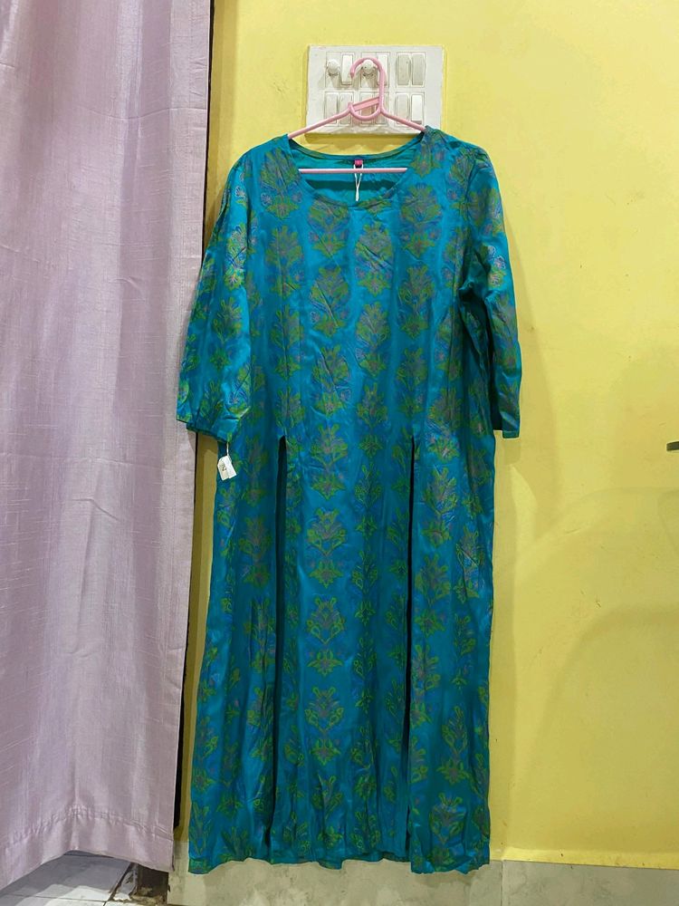 Beautiful Blue Kurti Size Fits Till 42 And Half