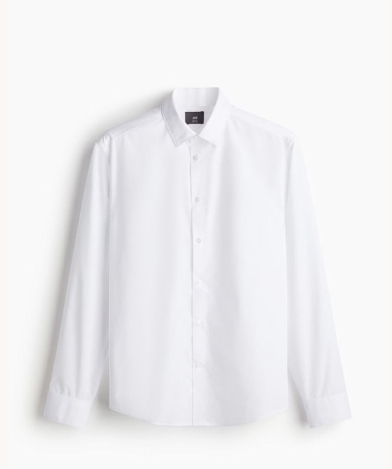 Hnm White Slim Shirt (authentic)