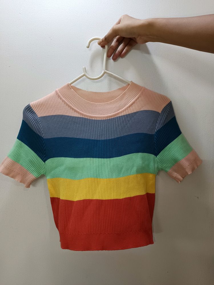 Multicolour Fitted Top