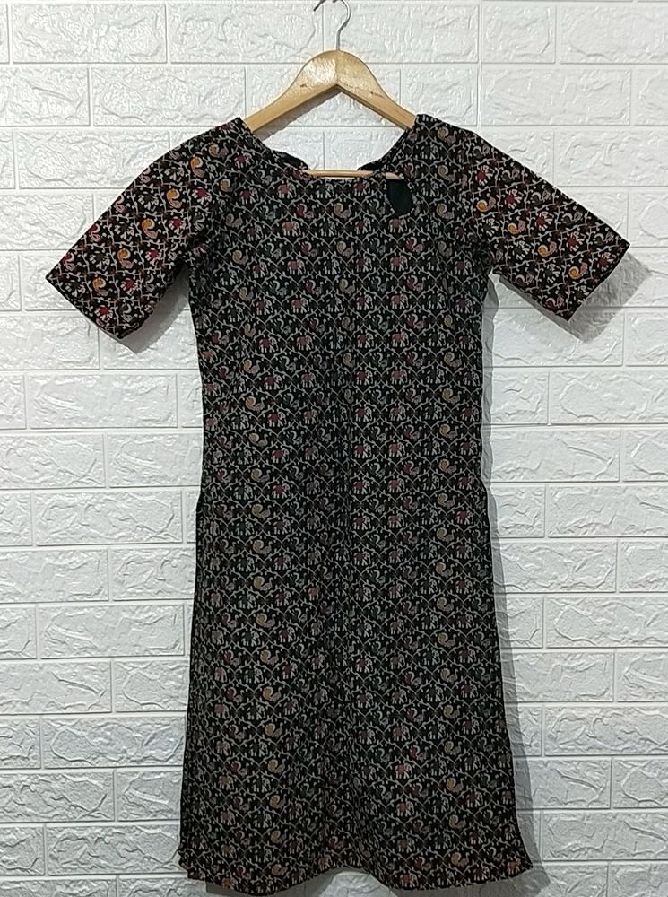 Women Black Kurti | Bust 34| Length 40| Waist 34