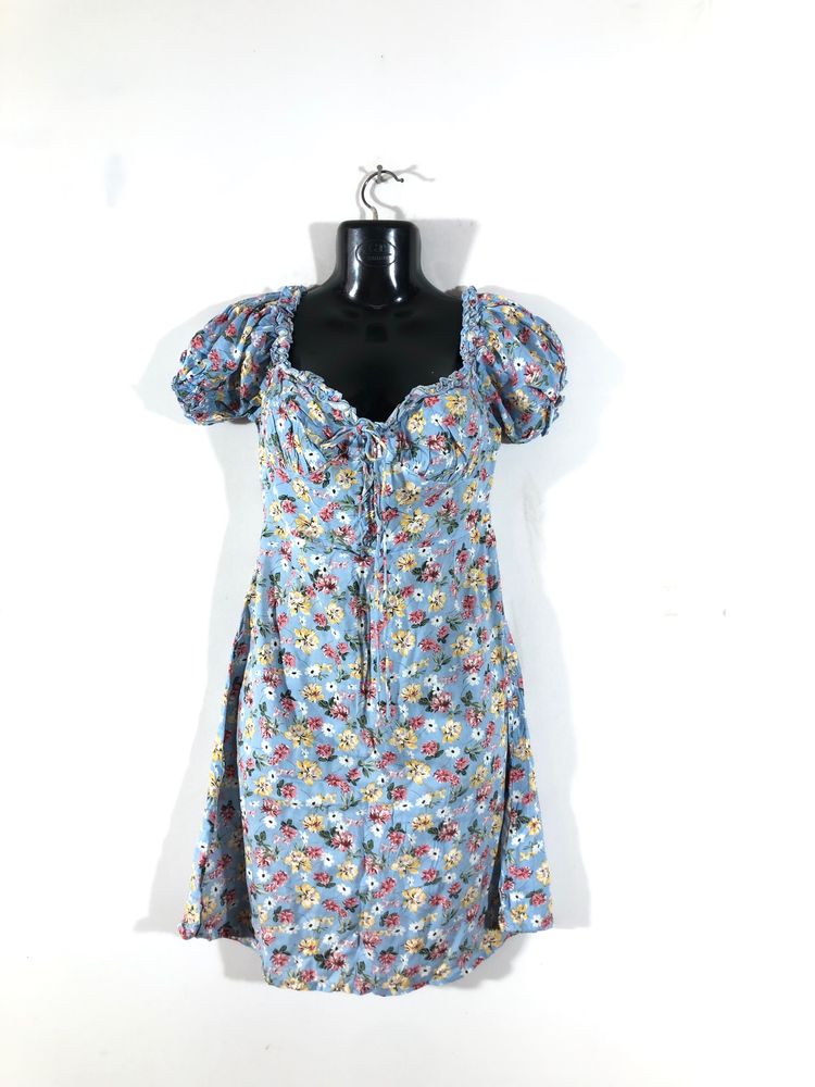 Blue Printed Dress(Women’s)