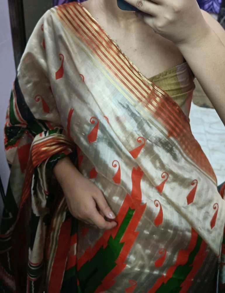 Paper Silk Saree.