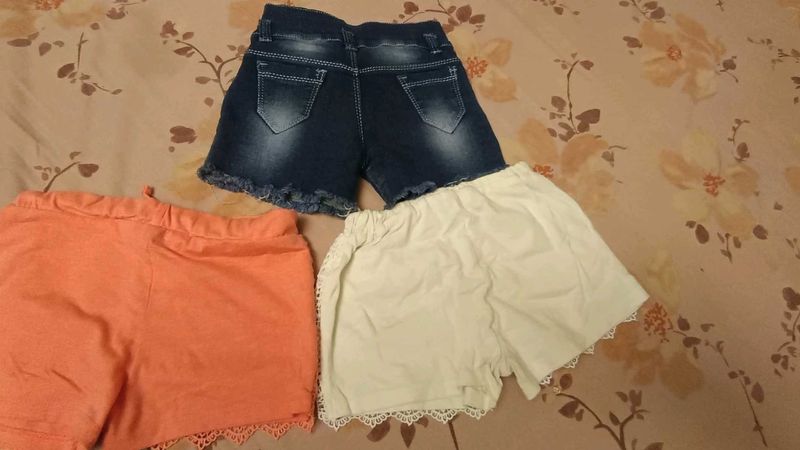 Combo Of 3 Girls Shorts