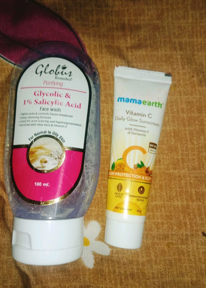 Face Wash Mamaearth Sunscreen Combo