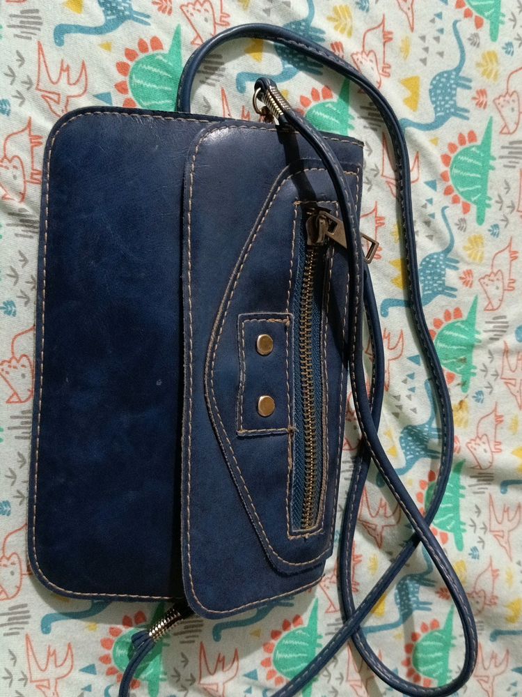 Price Drop Alert! Blue Solid Sling Bag