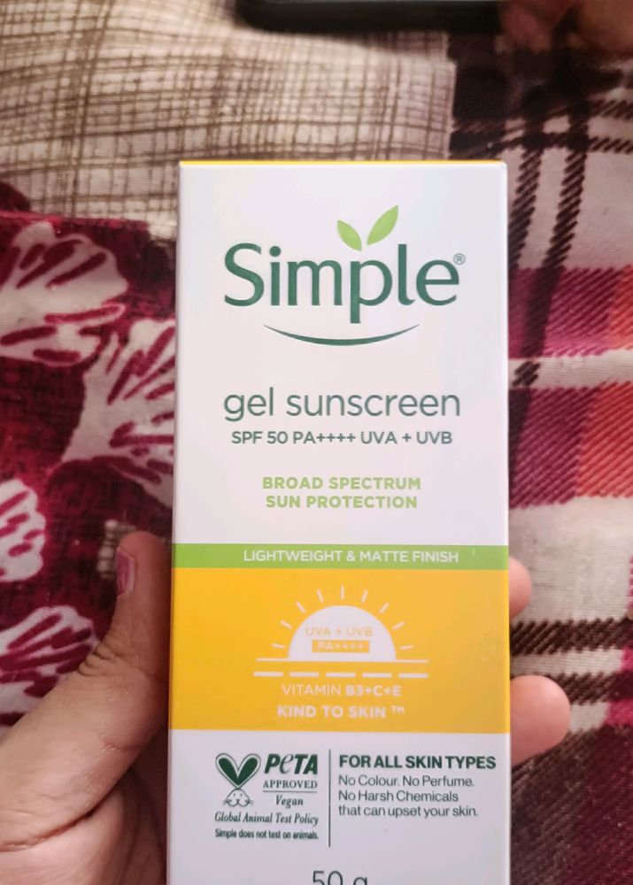 Simple Gel Sunscreen,🥳🥳🥳🥳