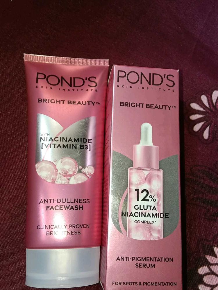 PONDS BRIGHTNRSS FACEWASH/SERUM ANTI PIGMENTATION