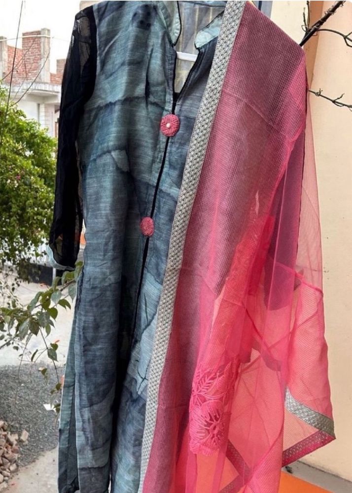 DUPATTA KURTA HAND WORK