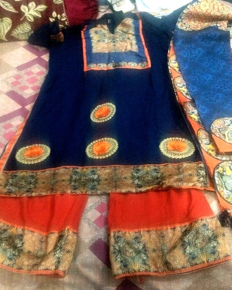 Plazoo Suit With Dupatta