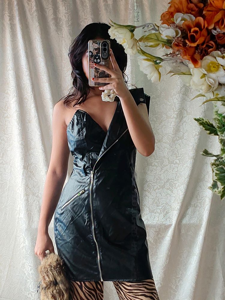 Hot Leather Faux Dress