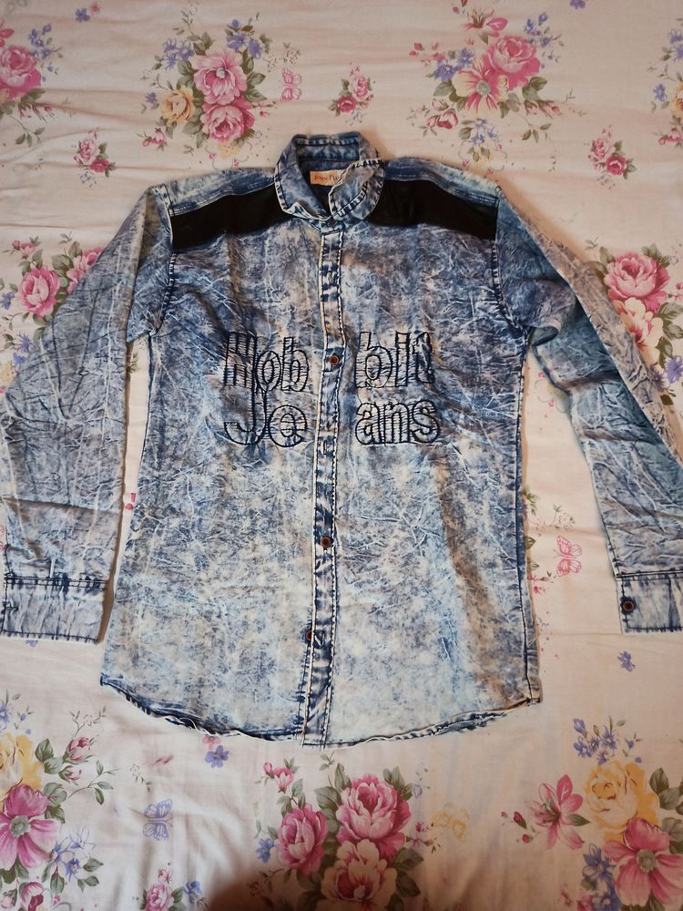 Denim Print Shirt