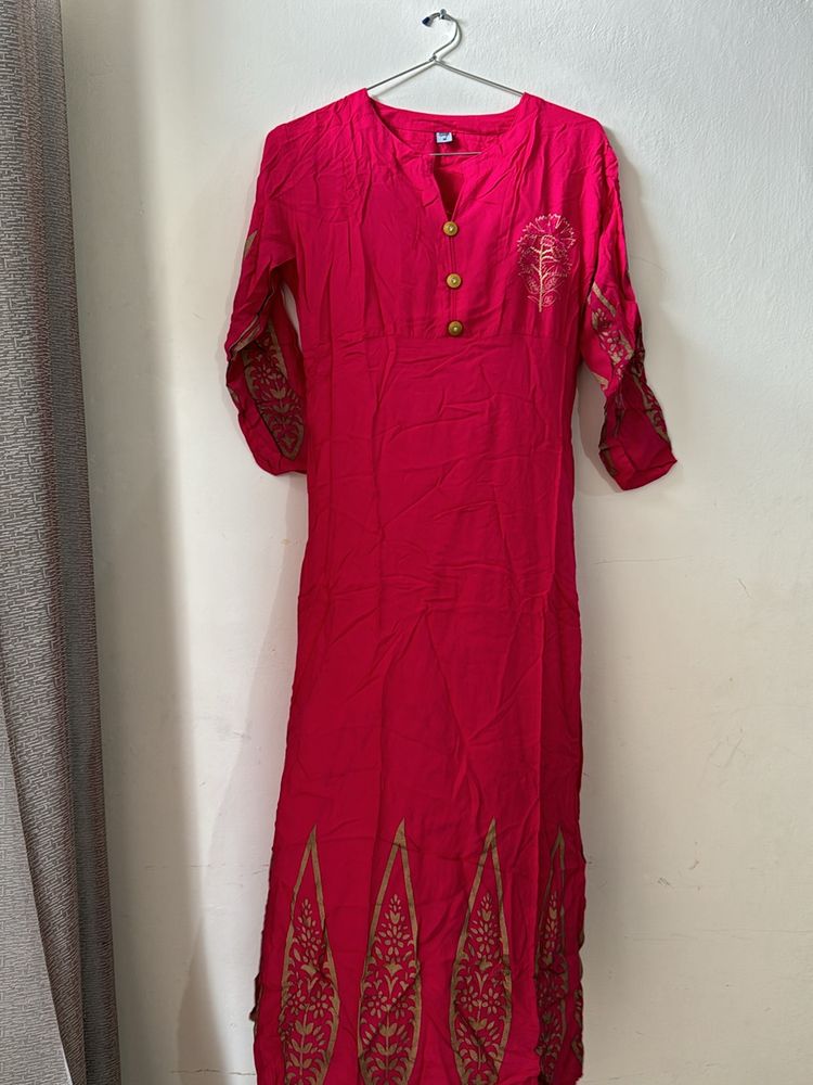 Pink Kurta Long