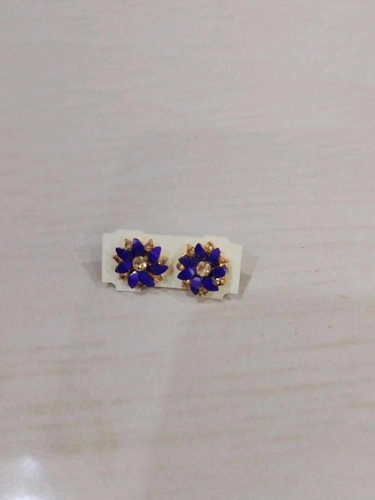 Blue Flower Earrings