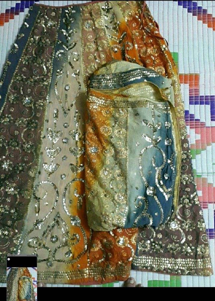 GAGRA AND DUPATTA ZARI WORK