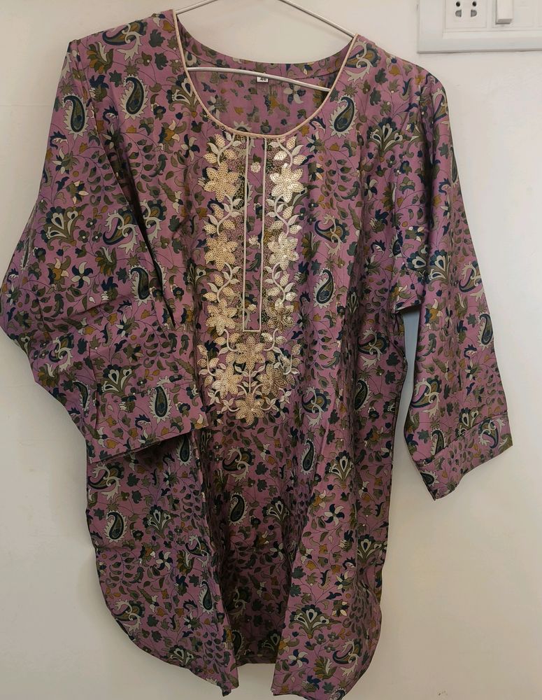 Brand New Tunic With Golden Embroidery