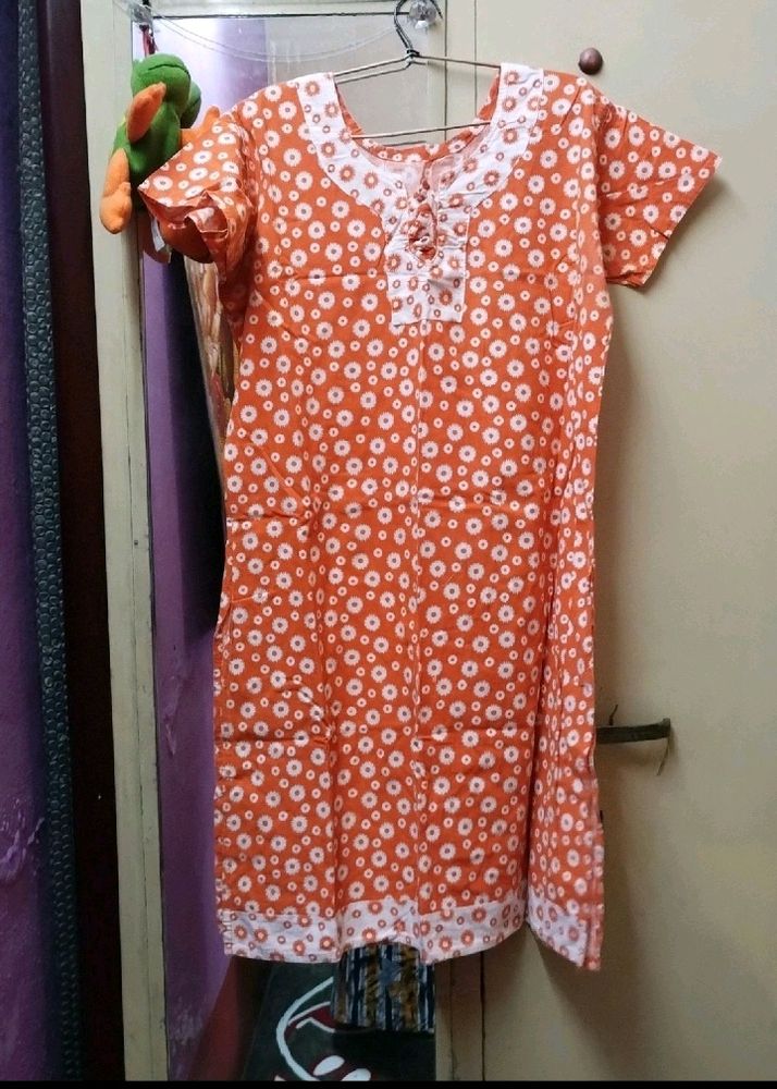 Orange Kurta Set