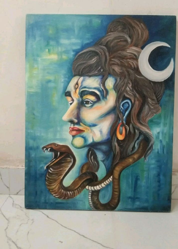 Canvas Panting Of Mahadev