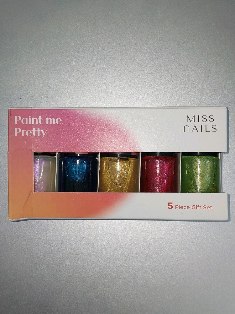 Miss Nails Nail Polish 5 Piece Gift Set