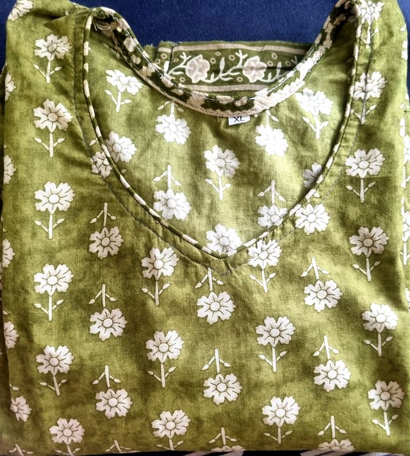 Cotton Printed Kurta Set