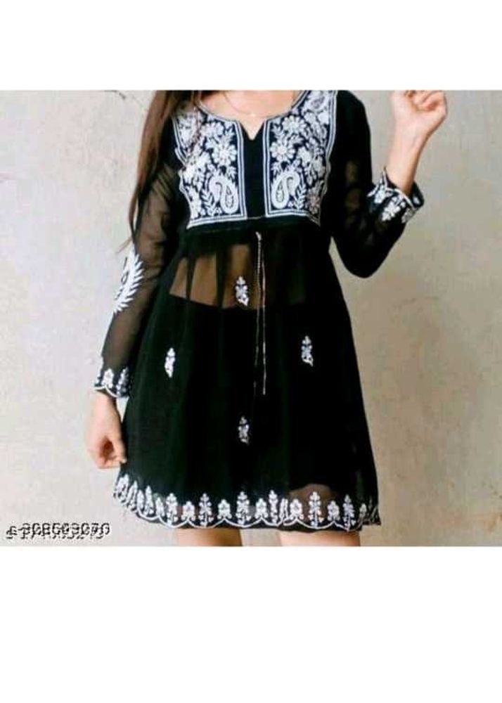 Black Trending Chikankari Kurti