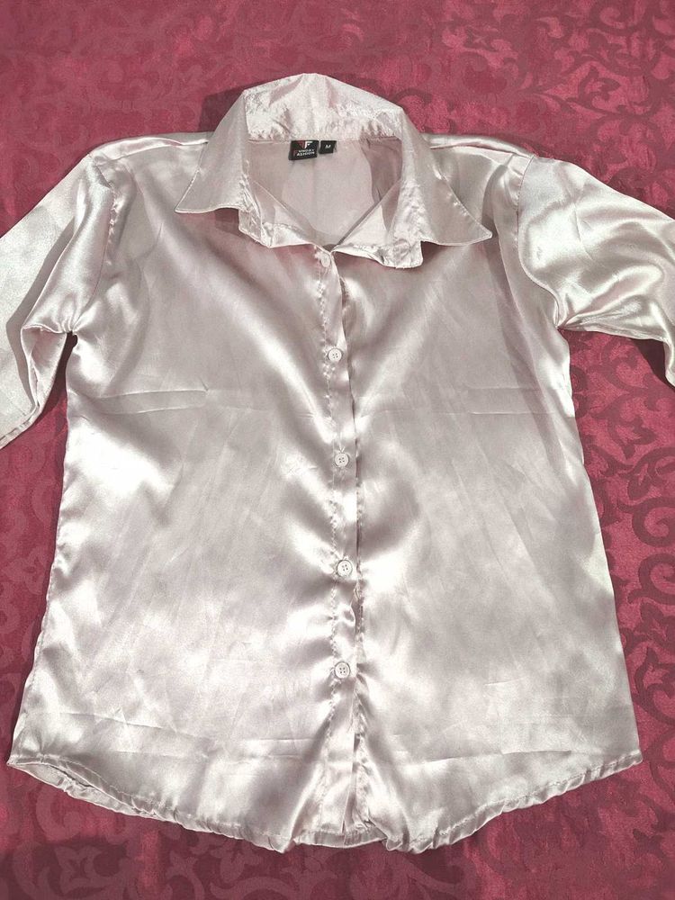 Casual Satin Shirt For Women