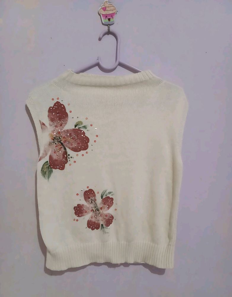 1960s Vintage Knit sleeveles sweater