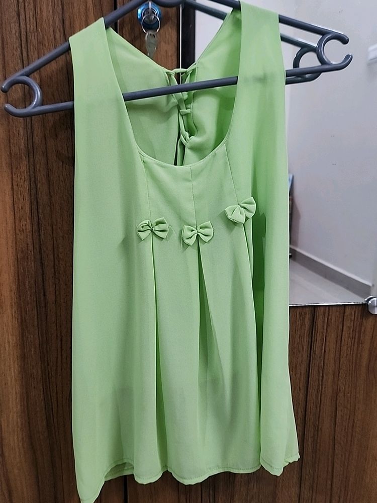 Pastle Green Top For Women (Small)