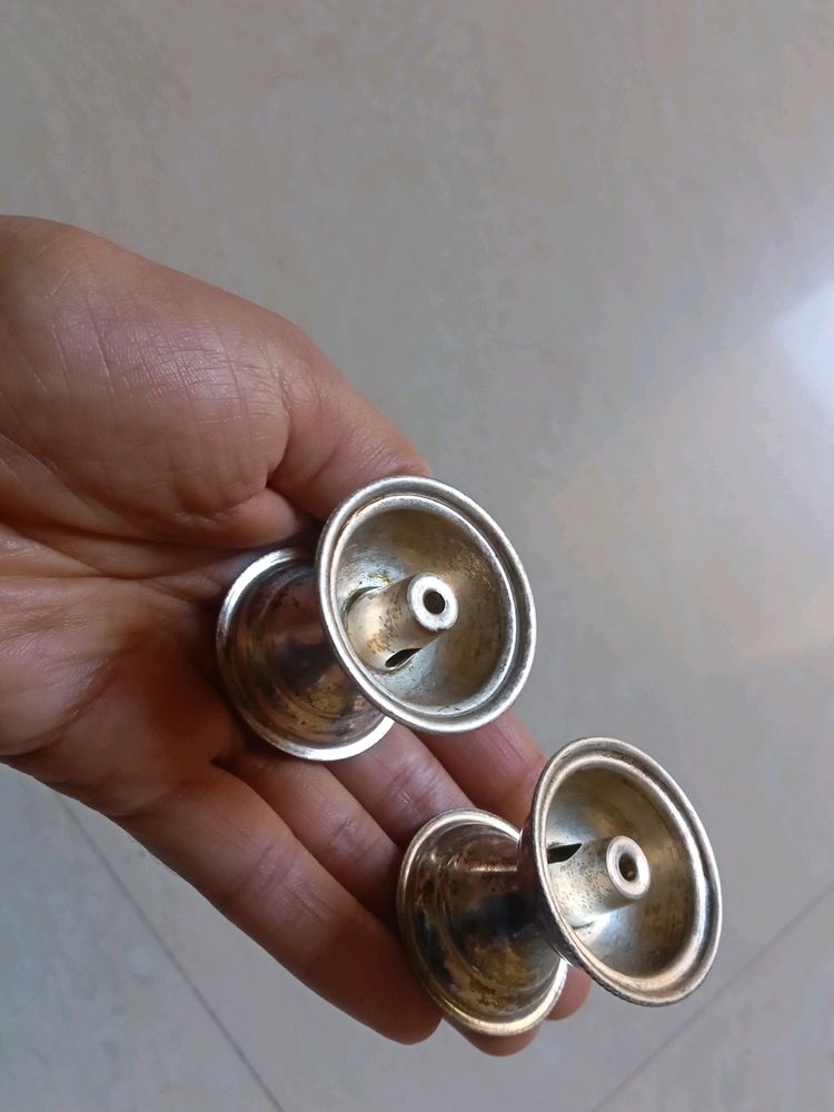 2 Pure Silver Diyas