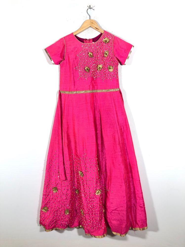 Pink Embroided Gown.