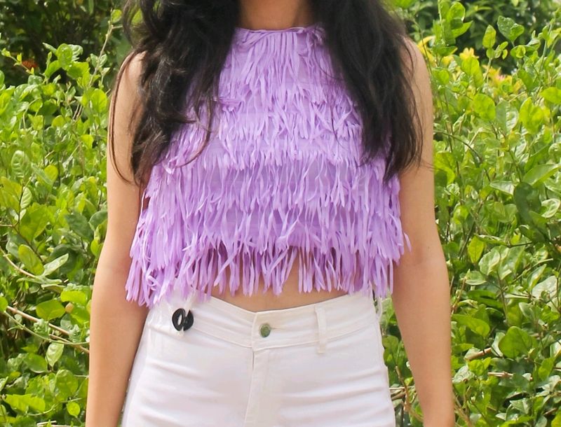 Self Design Lavender Top