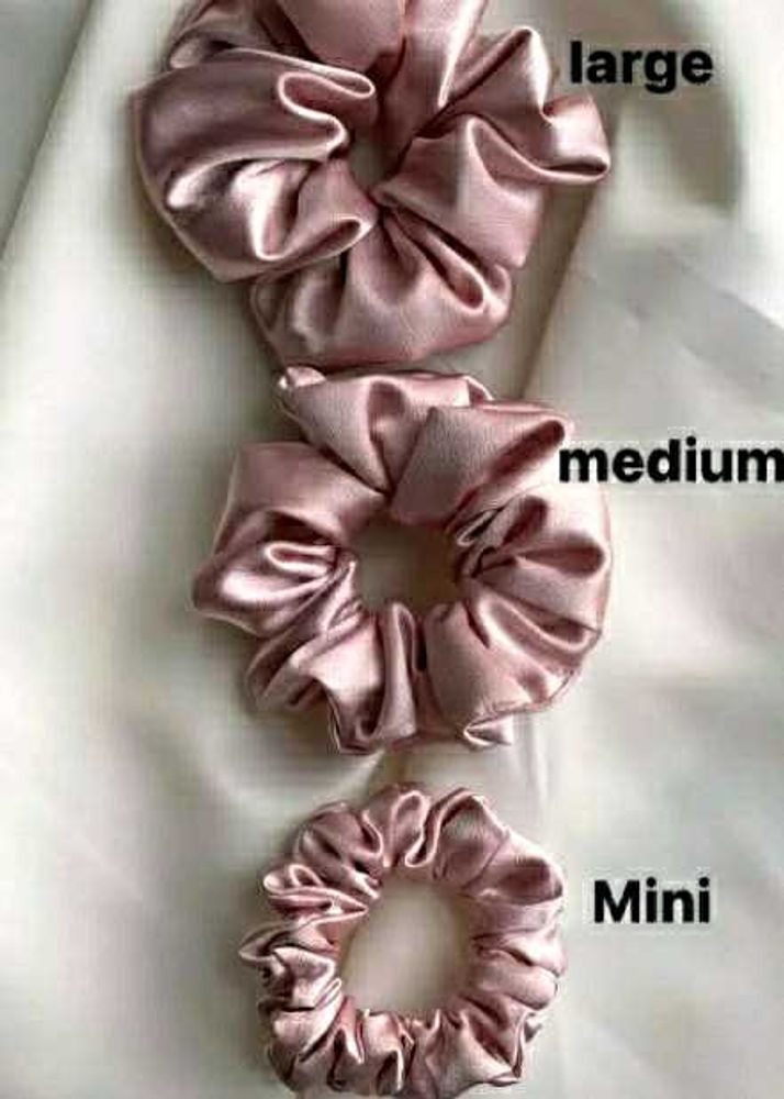 4 Silk Scrunchies