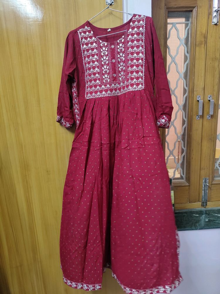 Pure Cotton Anarkali Suit