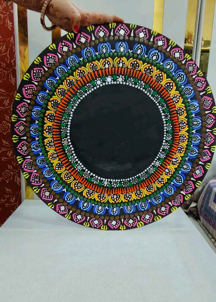 Mandala Art Photo Frame With Mirror Work