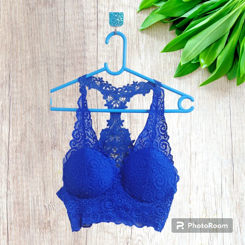 Blue Lace Padded Nonwired Fullcup Bralette