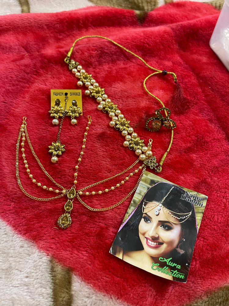 Combo Of  Necklace & Mathaptti