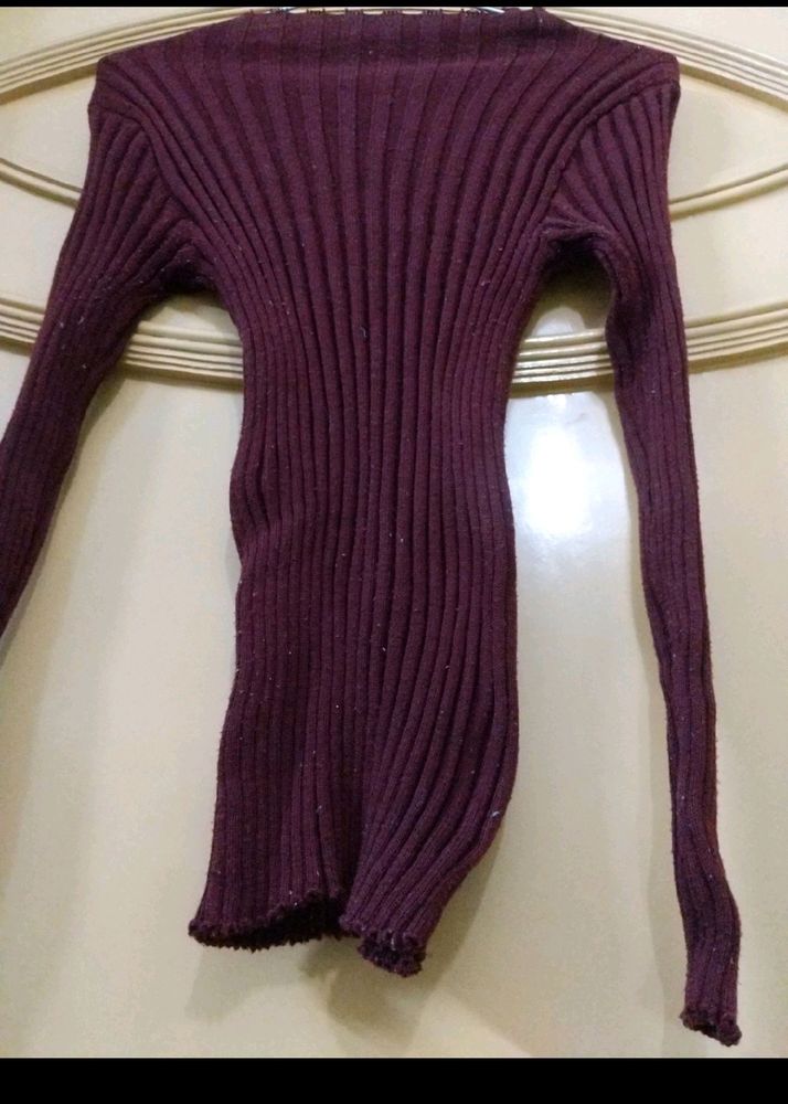 Women Ribbed Knitted Top