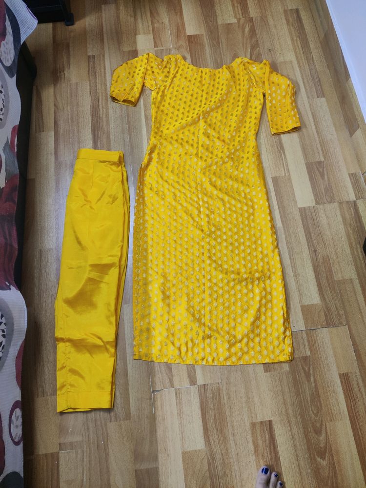 Yellow Kurti Wd Pant