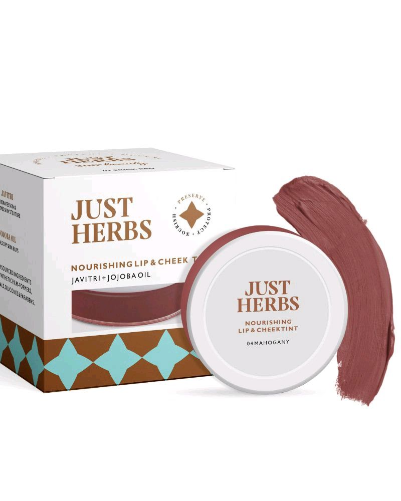 Just Herbs Lip And Cheek Tint Mahogany Shade