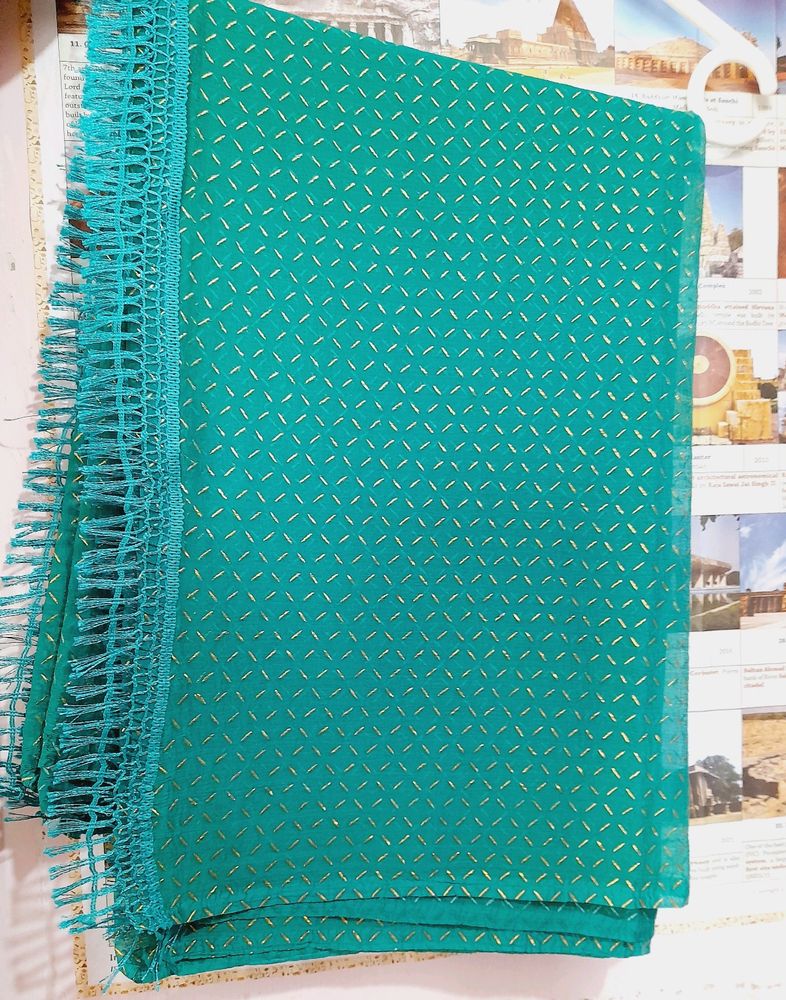 Beautiful Sea Green Handloom Chiffon Dupatta