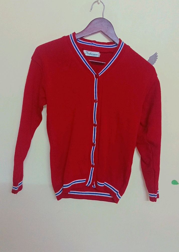 Korean Maroon Old School Sweater (Women)