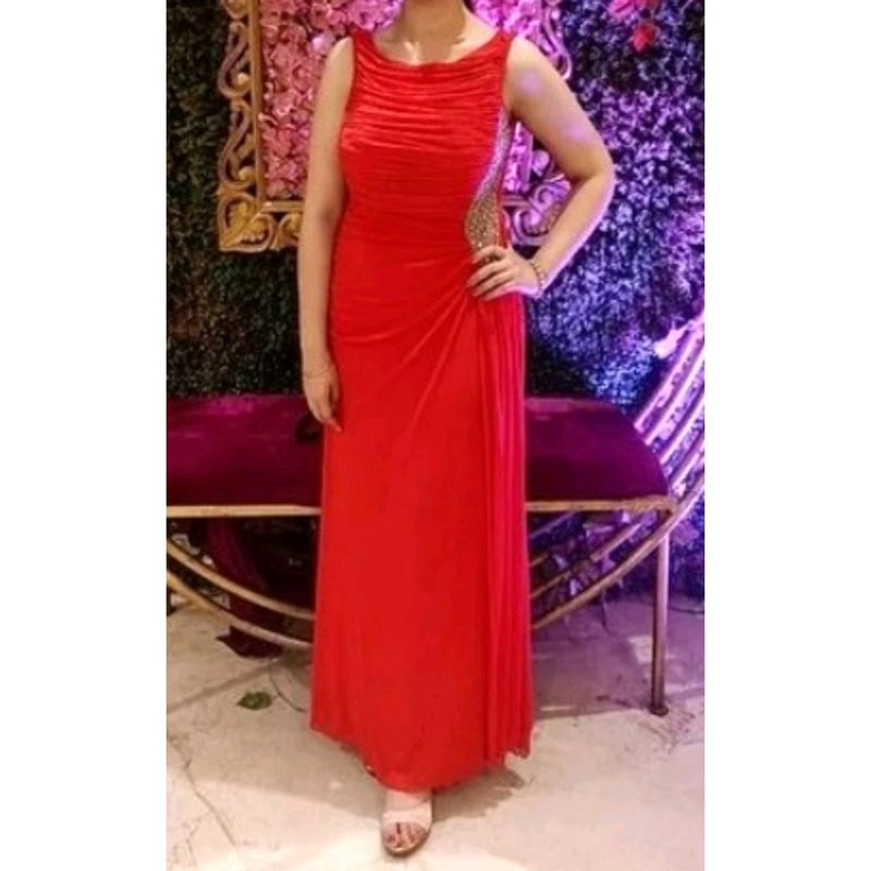 Partywear Red Gown