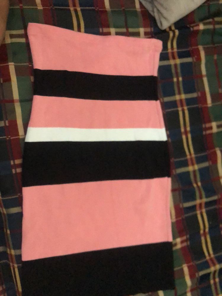 Pink, White , Black Tube one piece