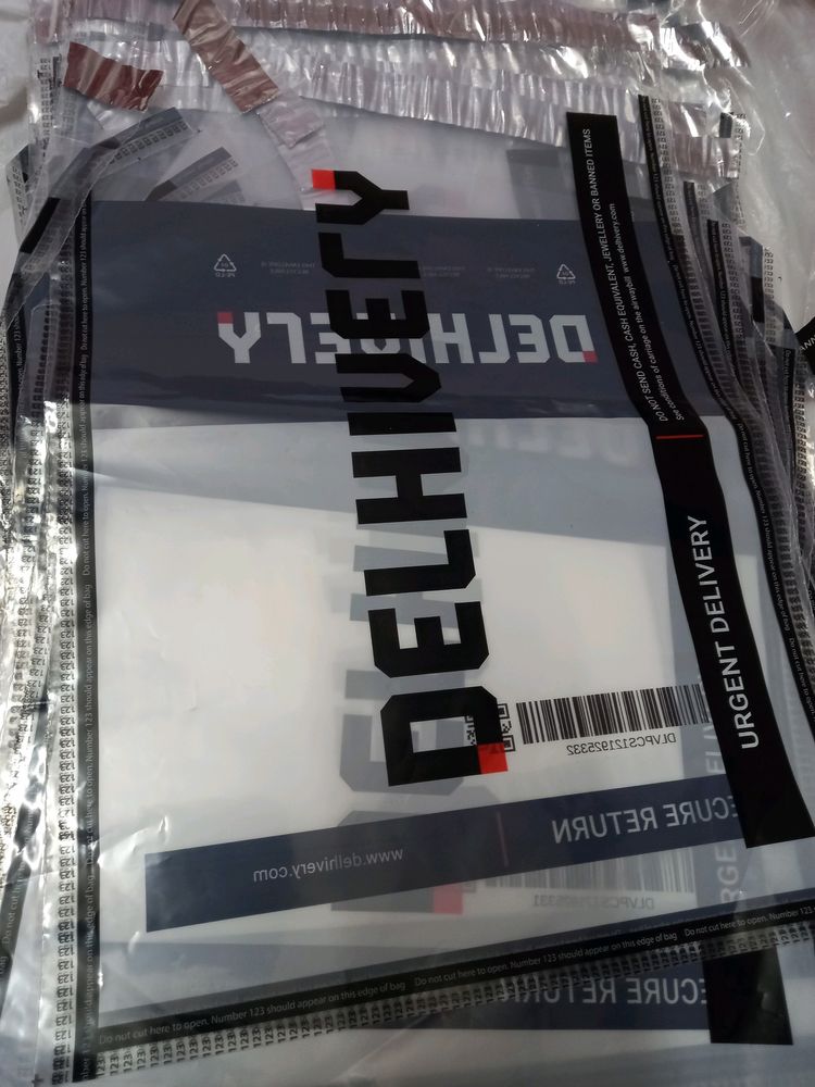 Delhivery Courier Bag With Attached SHIPPING LABEL POD (PVC)