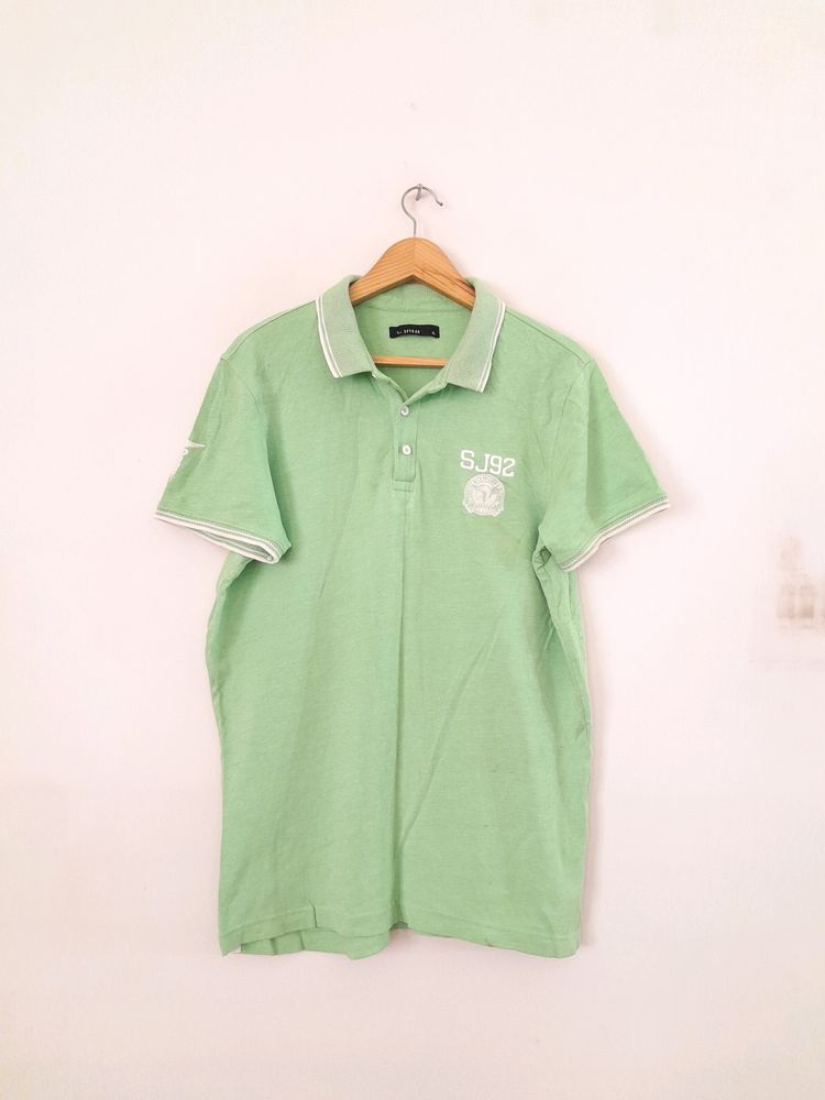 Light Green Casual T-Shirt (Men's)