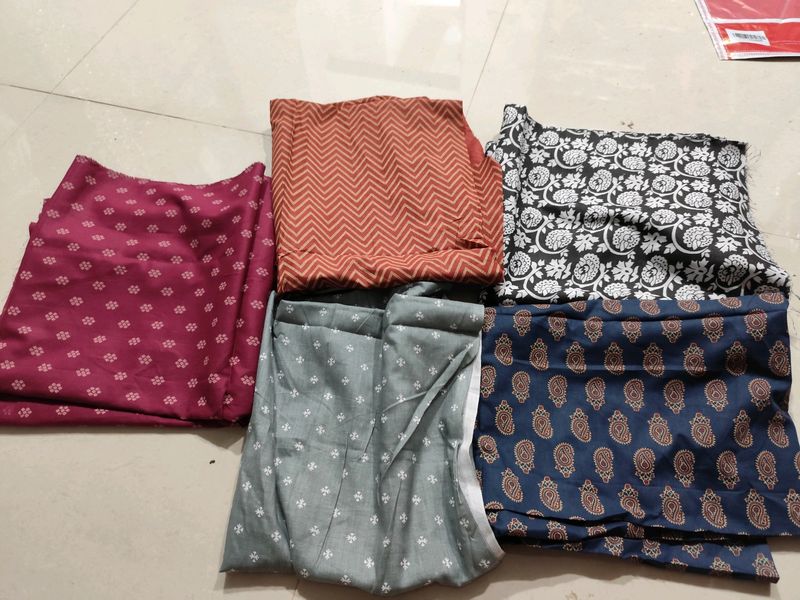 5 Pcs Cotton 1 Mtr